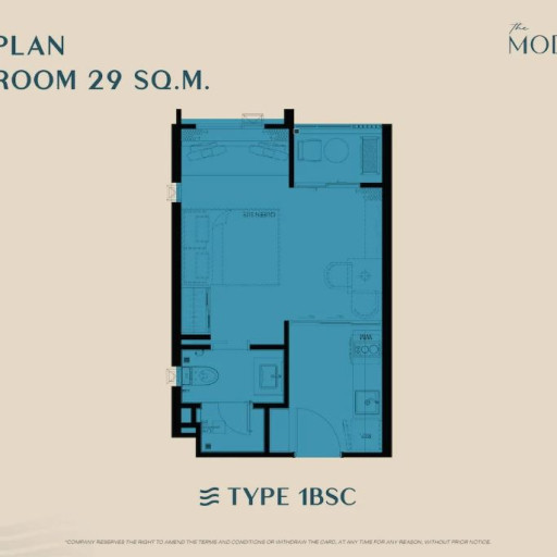 The Modeva, 1 bedroom apartments - from 29 m² to 58 m²