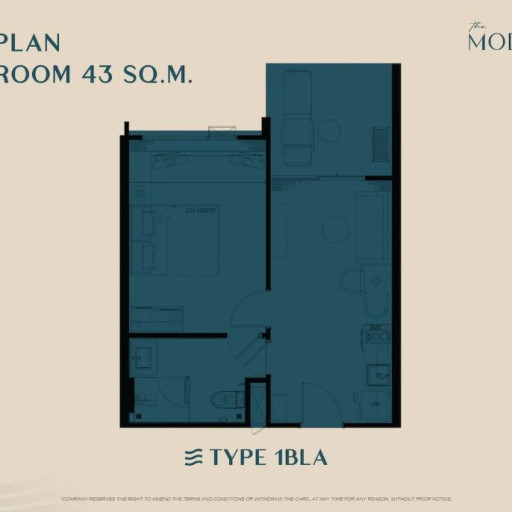 The Modeva, 1 Bedroom - 43 m²