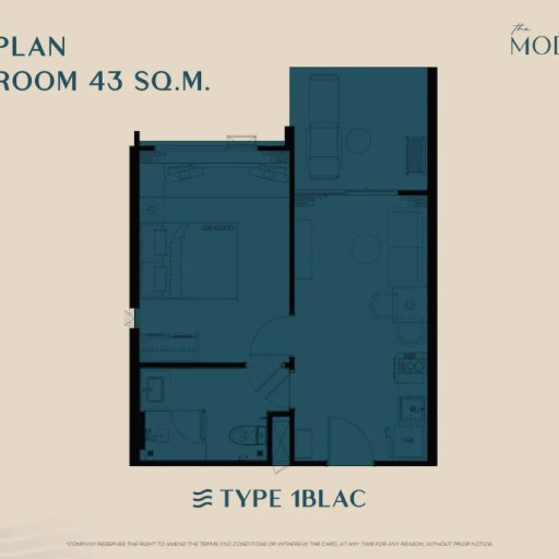The Modeva, 1 bedroom apartments - from 29 m² to 58 m²