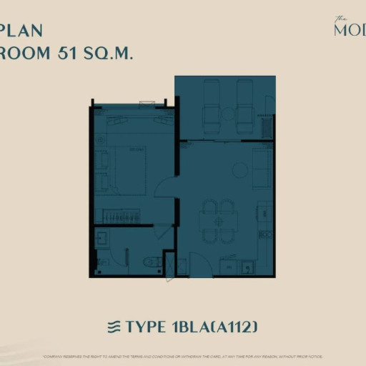 The Modeva, 1 bedroom apartments - from 29 m² to 58 m²