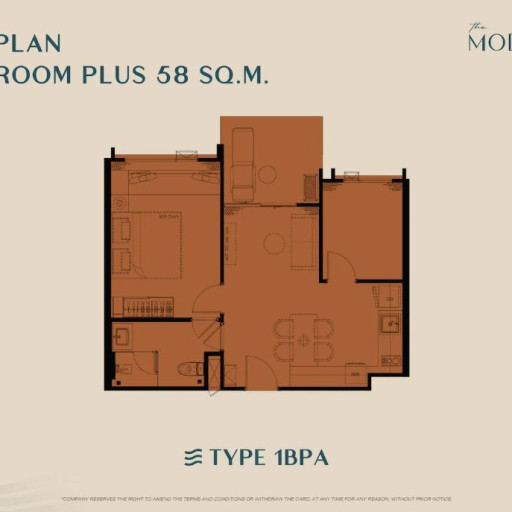 The Modeva, 1 Bedroom - 58 m²