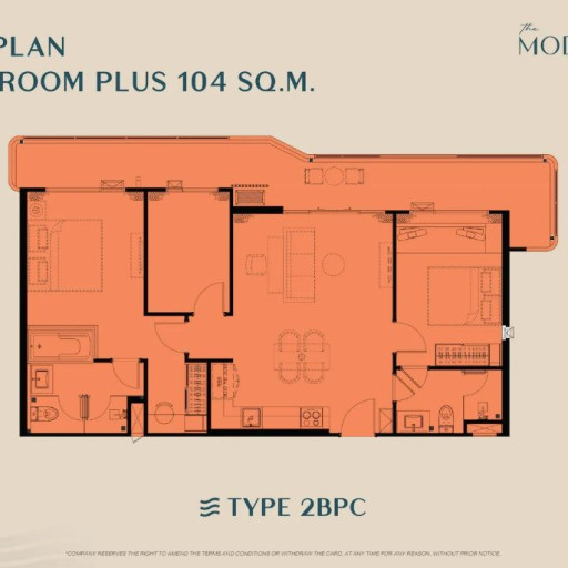 The Modeva, 2 Bedroom - 104 m²