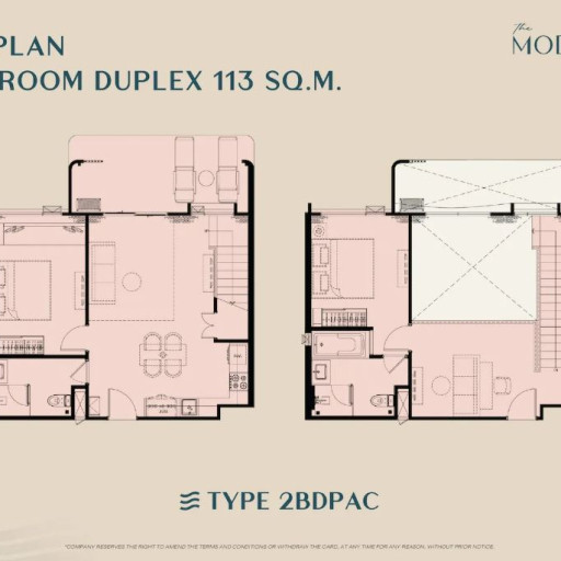 The Modeva, 2 bedroom apartments - from 65 m² to 113 m²