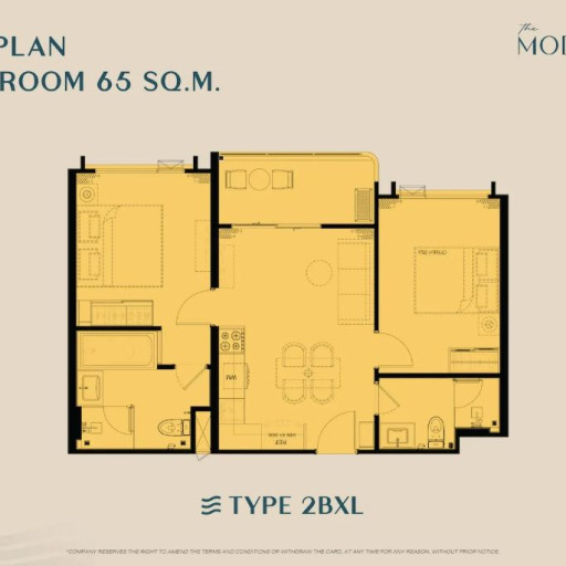 The Modeva, 2 bedroom apartments - from 65 m² to 113 m²