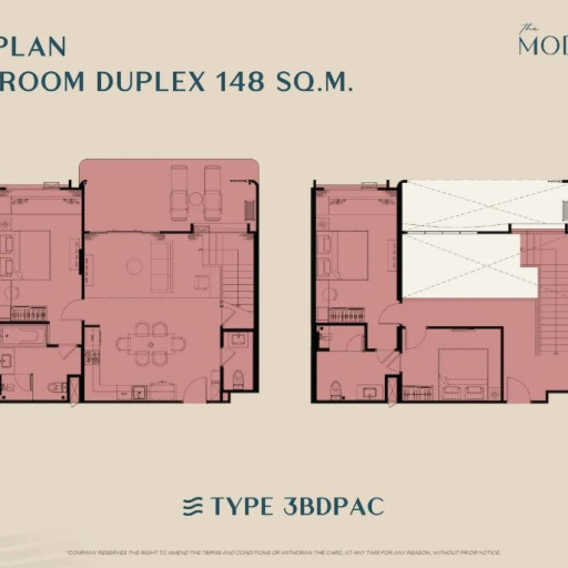 The Modeva, 3 bedroom apartments - from 138 m² to 148 m²